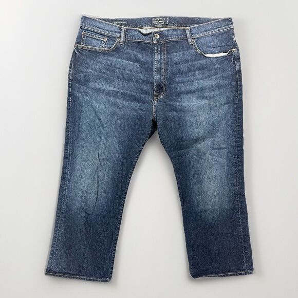 Lucky Brand Jeans Mens 46x30 Blue Medium Wash 181 Relaxed Straight Stretch Preps - Picture 1 of 8